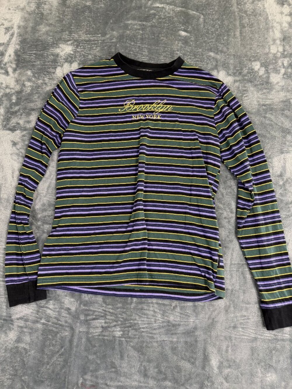 Cornerstore Bodega Brooklyn New York Long Sleeve Striped Shirt M